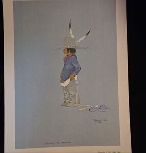 “Ready to Dance” by Peggy Tiger – 1981 Native American Art Print – $100